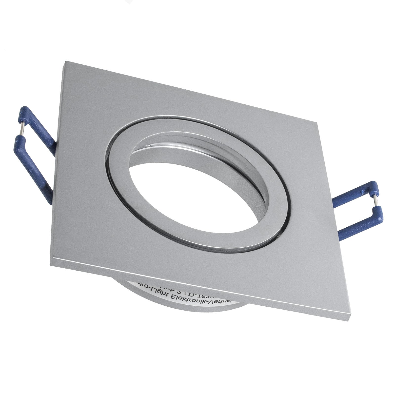 Faretto ad incasso LED 8W GU10 grigio quadrato foro 70mm moderno orientabile luce soffitto ufficio negozio GRIGIO 6000K