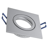 Faretto ad incasso LED 8W GU10 grigio quadrato foro 70mm moderno orientabile luce soffitto ufficio negozio GRIGIO 6000K