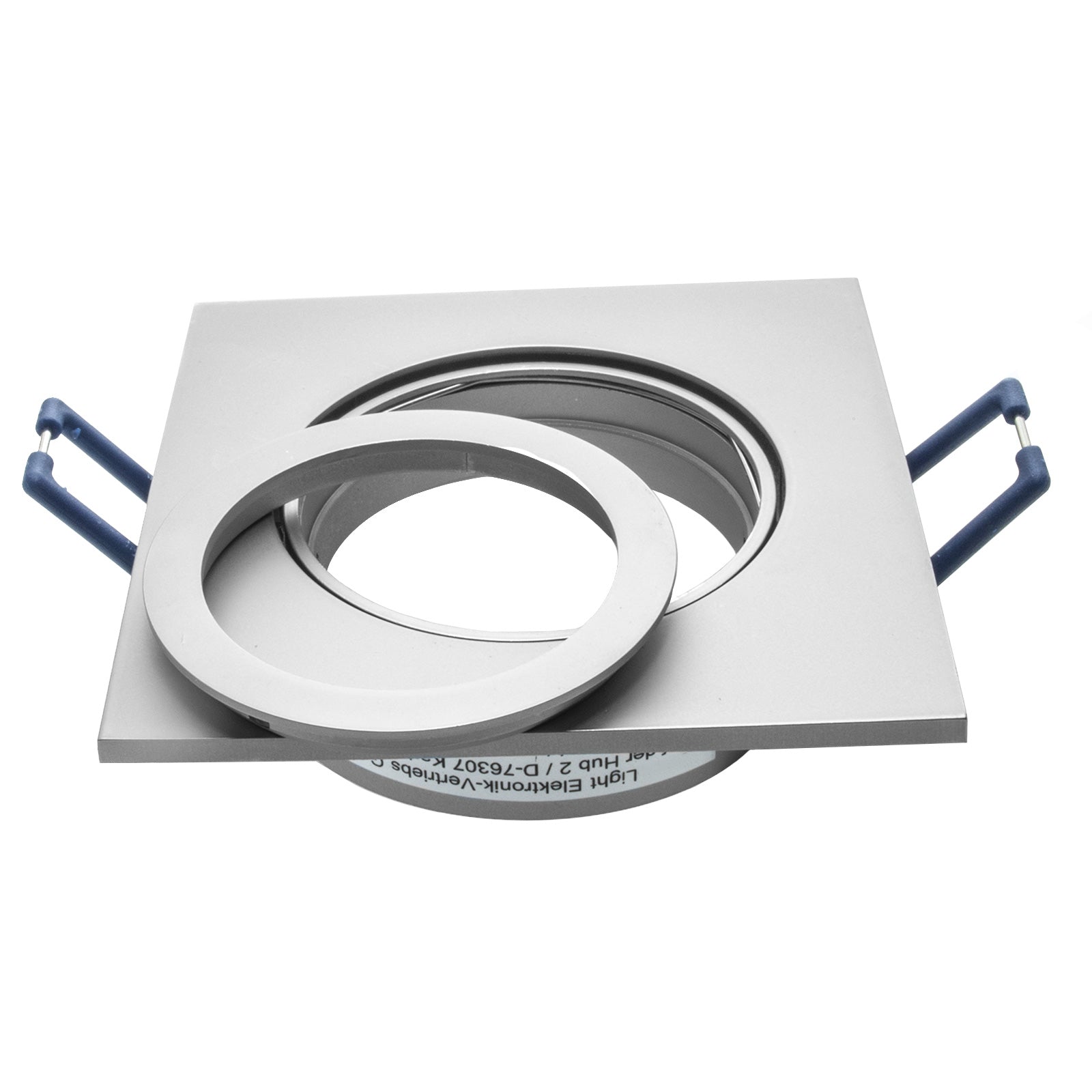 Faretto ad incasso LED 8W GU10 grigio quadrato foro 70mm moderno orientabile luce soffitto ufficio negozio GRIGIO 6000K