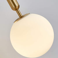 Applique moderno da parete bronzo paralume bianco pendente sfera attacco G9 luce corridoio camera da letto salotto