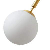 Applique moderno da parete bronzo paralume bianco pendente sfera attacco G9 luce corridoio camera da letto salotto