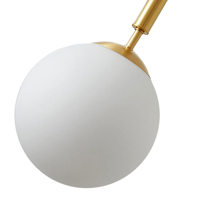 Applique moderno da parete bronzo paralume bianco pendente sfera attacco G9 luce corridoio camera da letto salotto