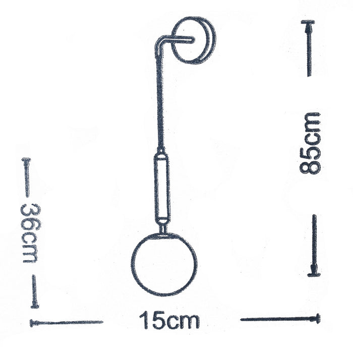 Applique moderno da parete bronzo paralume bianco pendente sfera attacco G9 luce corridoio camera da letto salotto