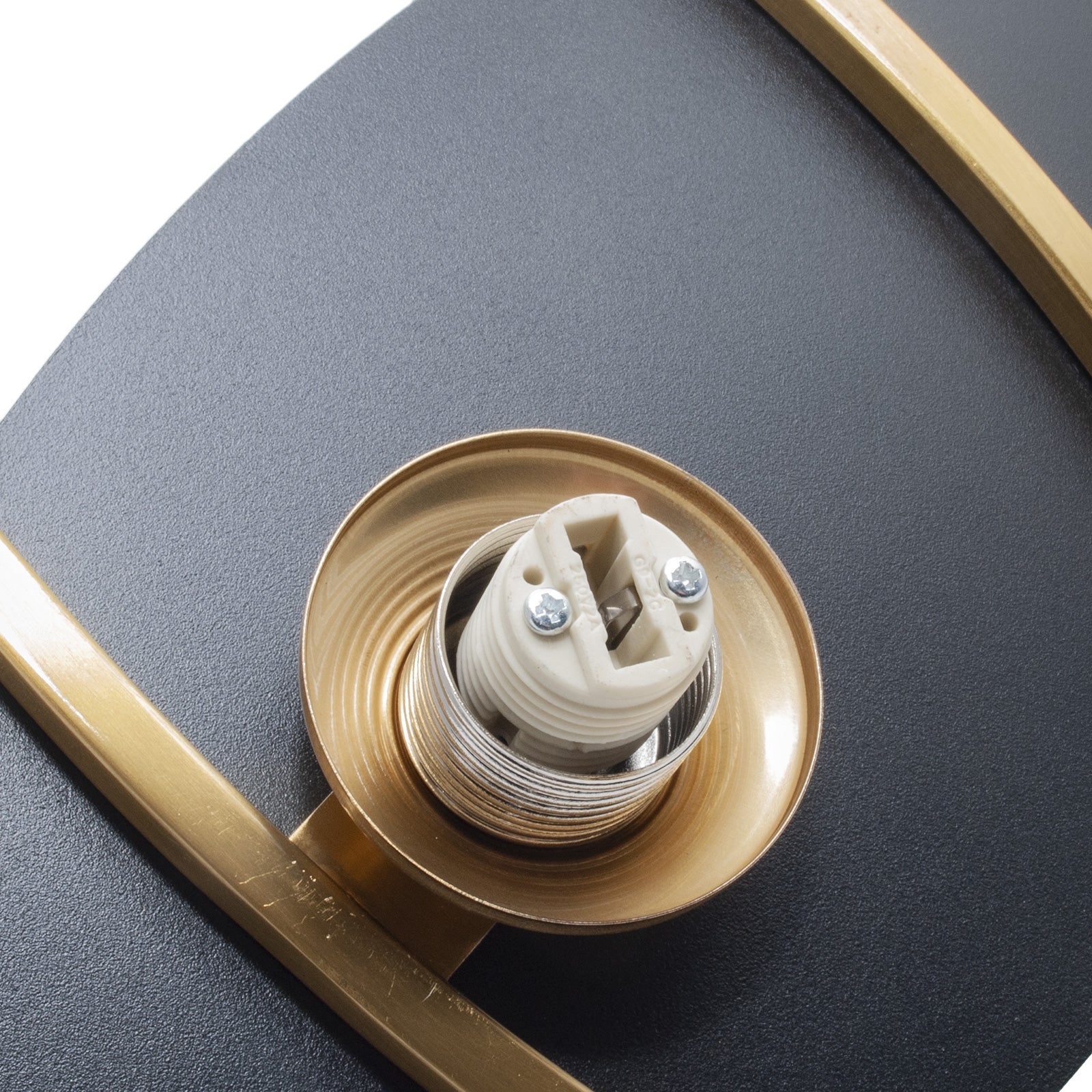 Applique da parete G9 lampada muro bronzo nero paralume opaco sfera luce camera da letto salone soggiorno