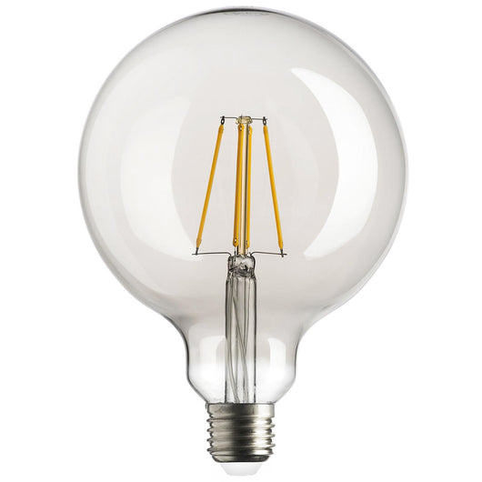 Lampadina G125 globo E27 LED 8W resa 85W lampada palla vetro luce 2700K decorativa pub bar locali taverna