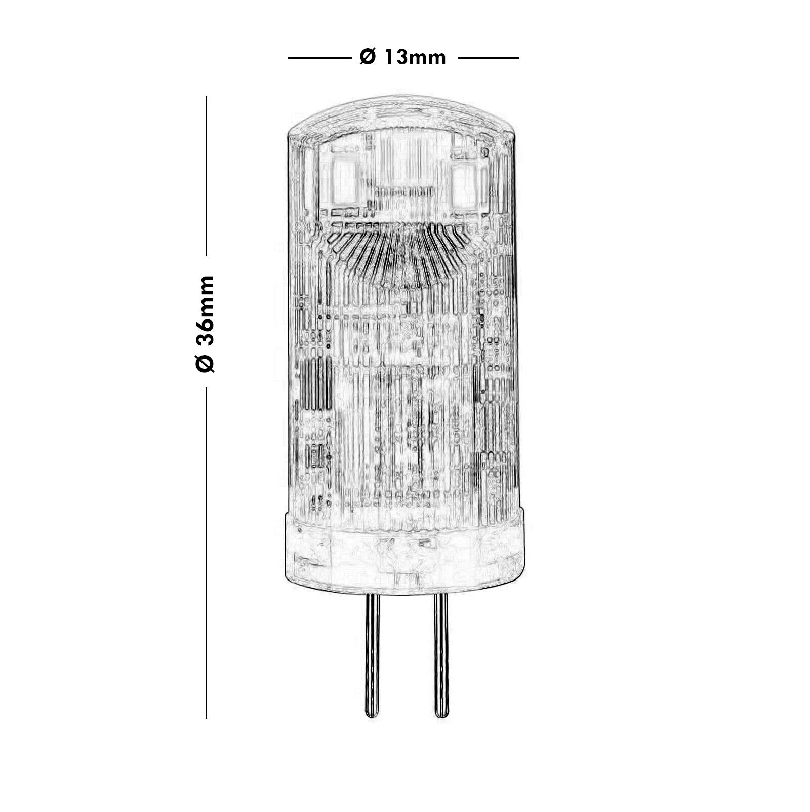 Lampadina LED LEDVANCE G4 2 PIN potenza 1.8W 12V luce 2700K lampada mini spillo 200 lumen