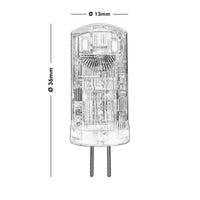 Lampadina LED LEDVANCE G4 2 PIN potenza 1.8W 12V luce 2700K lampada mini spillo 200 lumen