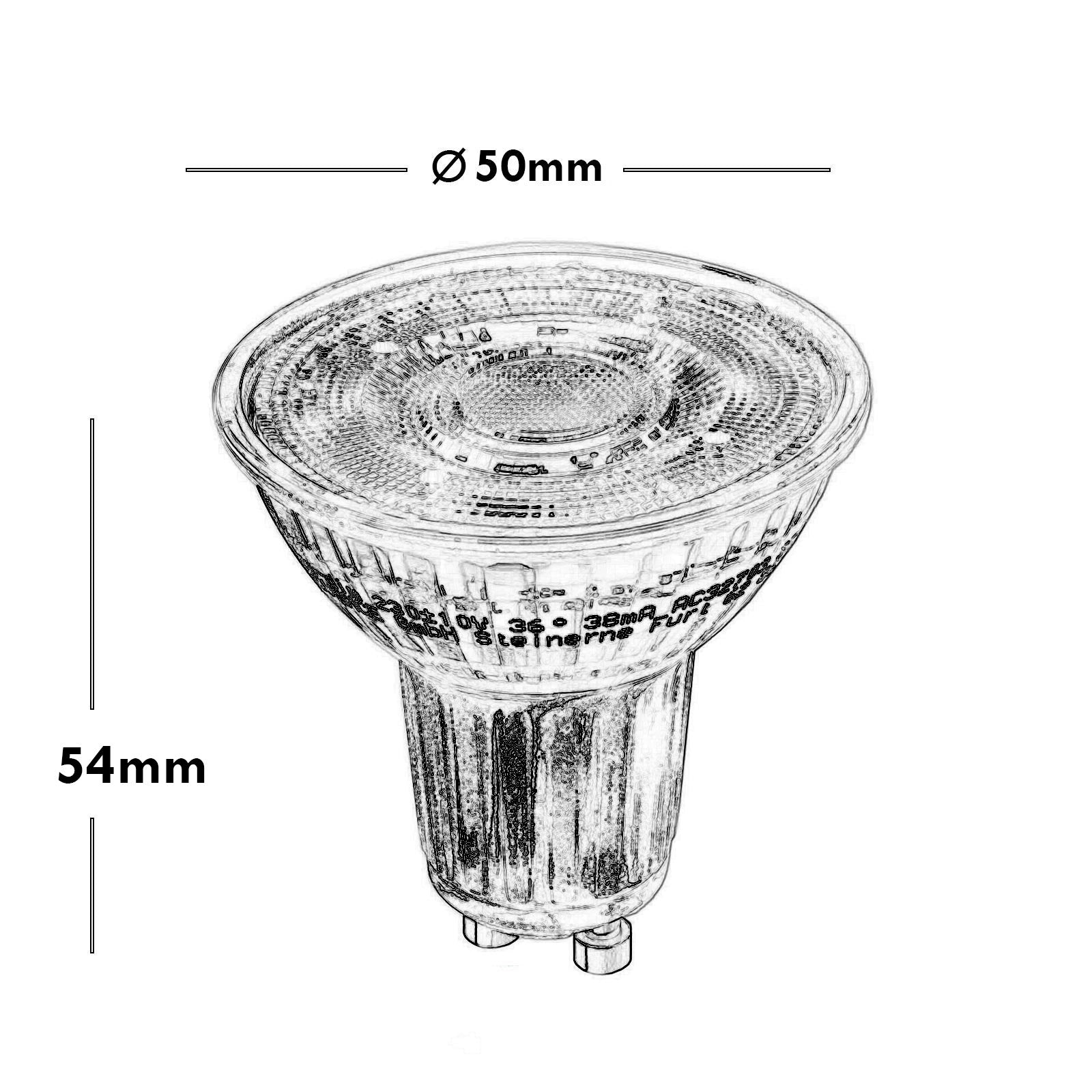 Lampadina MASTER VALUE PHILIPS LED SPOT GU10 4.9W DIMMERABILE faretto angolo luce 60 gradi 230V RA90 2700K