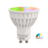 SET 5x Faretto lampada LED GU10 4W dimmerabile RGB CCT da 2700K a 6500K spotlight 25 gradi con telecomando RF