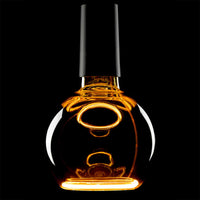 Lampadina design MOON lampada LED E27 6W dimmerabile vetro fume luce gialla 1900K bar pub diametro 120mm