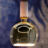 Lampadina design MOON lampada LED E27 8W dimmerabile vetro fume luce gialla 1900K ristorante bar diametro 300mm