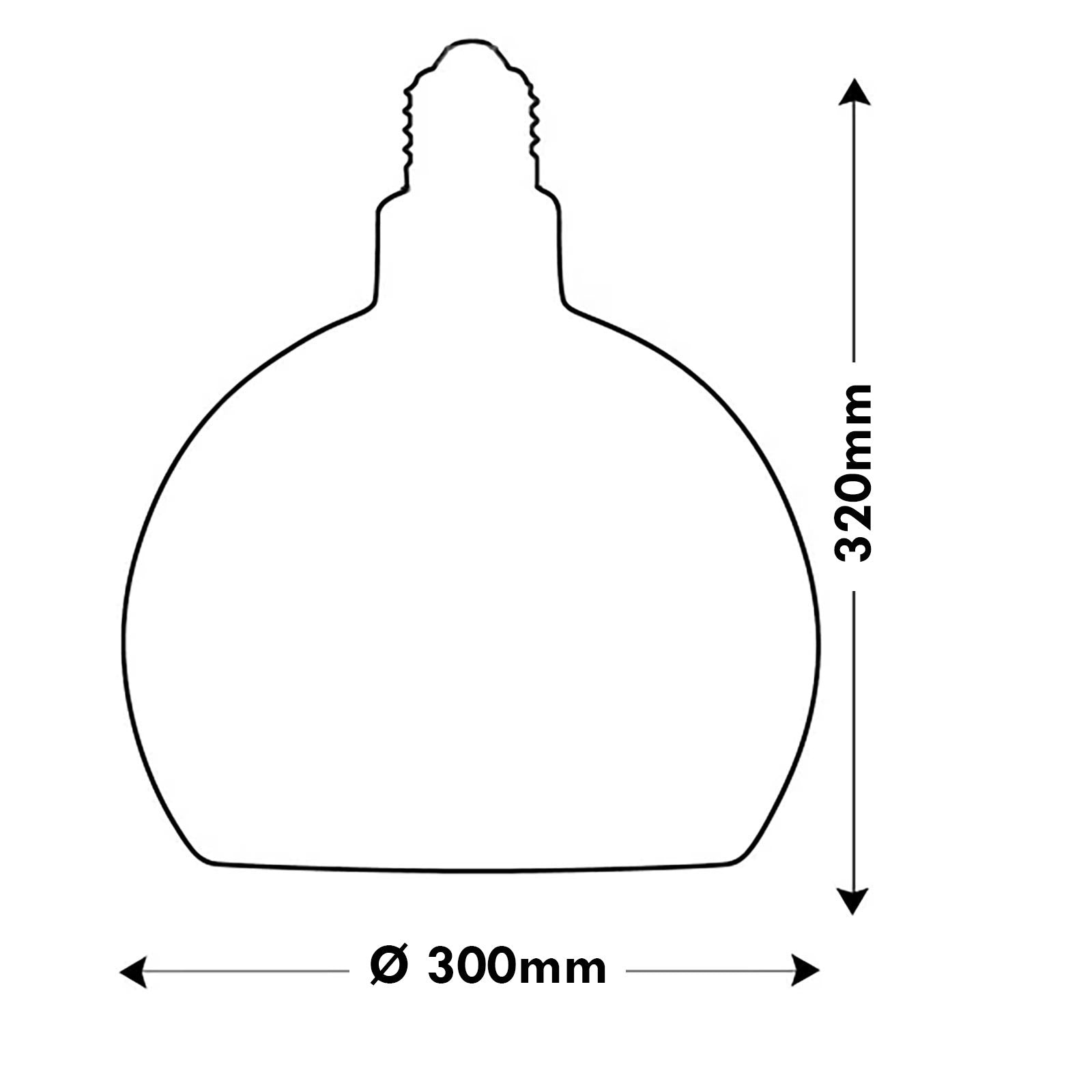 Lampadina design MOON lampada LED E27 8W dimmerabile vetro fume luce gialla 1900K ristorante bar diametro 300mm