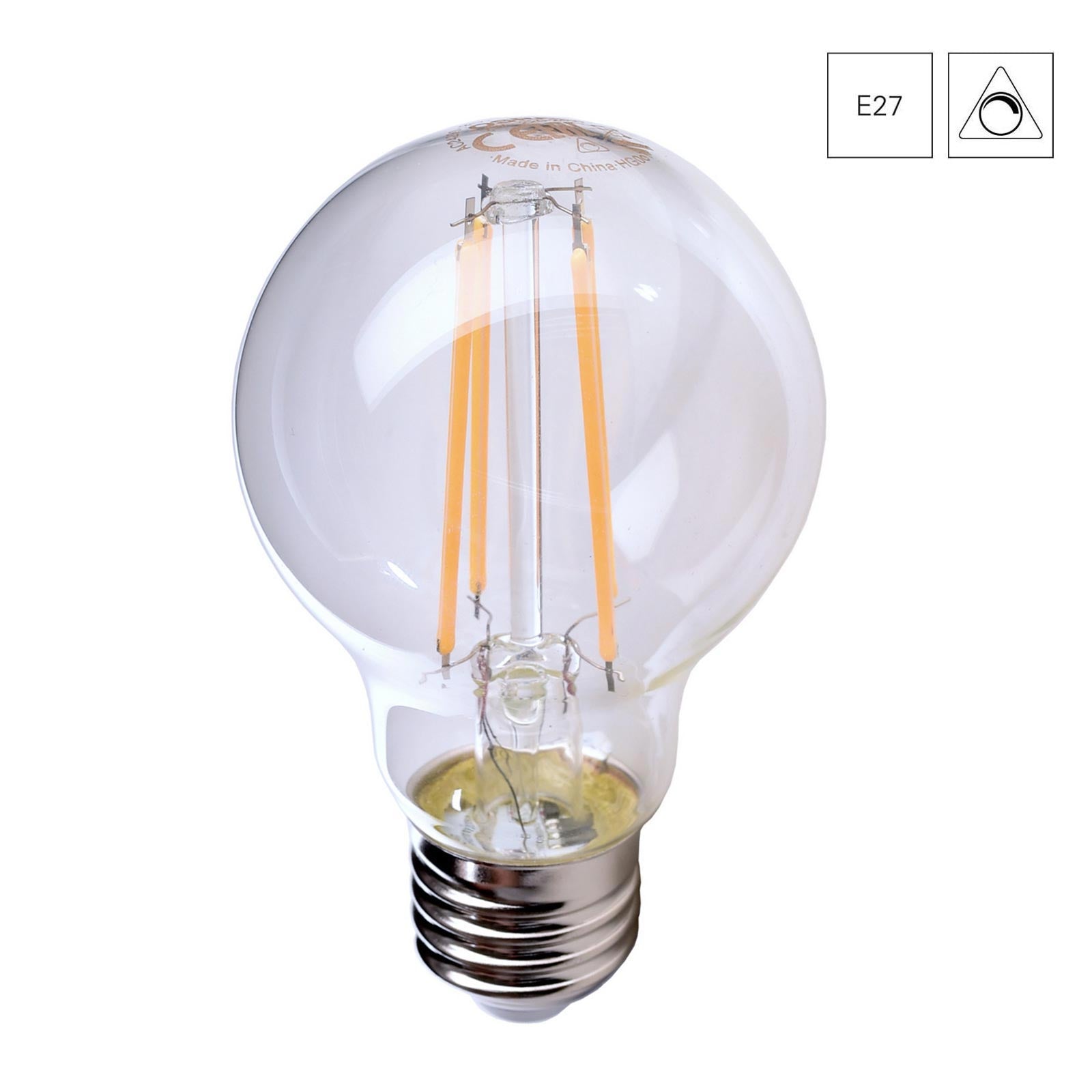 Lampadina A60 LEDVANCE LED 7W E27 lampada vetro dimmerabile luce decorativa 2700K pub bar pizzeria 230V