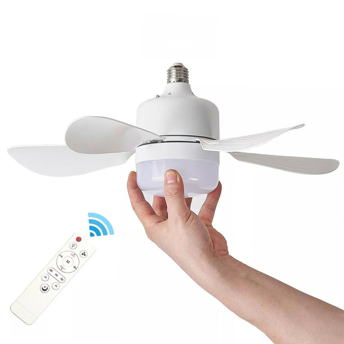 Lampadina E27 2 in 1 lampada dimmerabile ventilatore 3 velocità LED 19W CCT da 3000K a 6500K telecomando camera da letto cucina 3 velocità