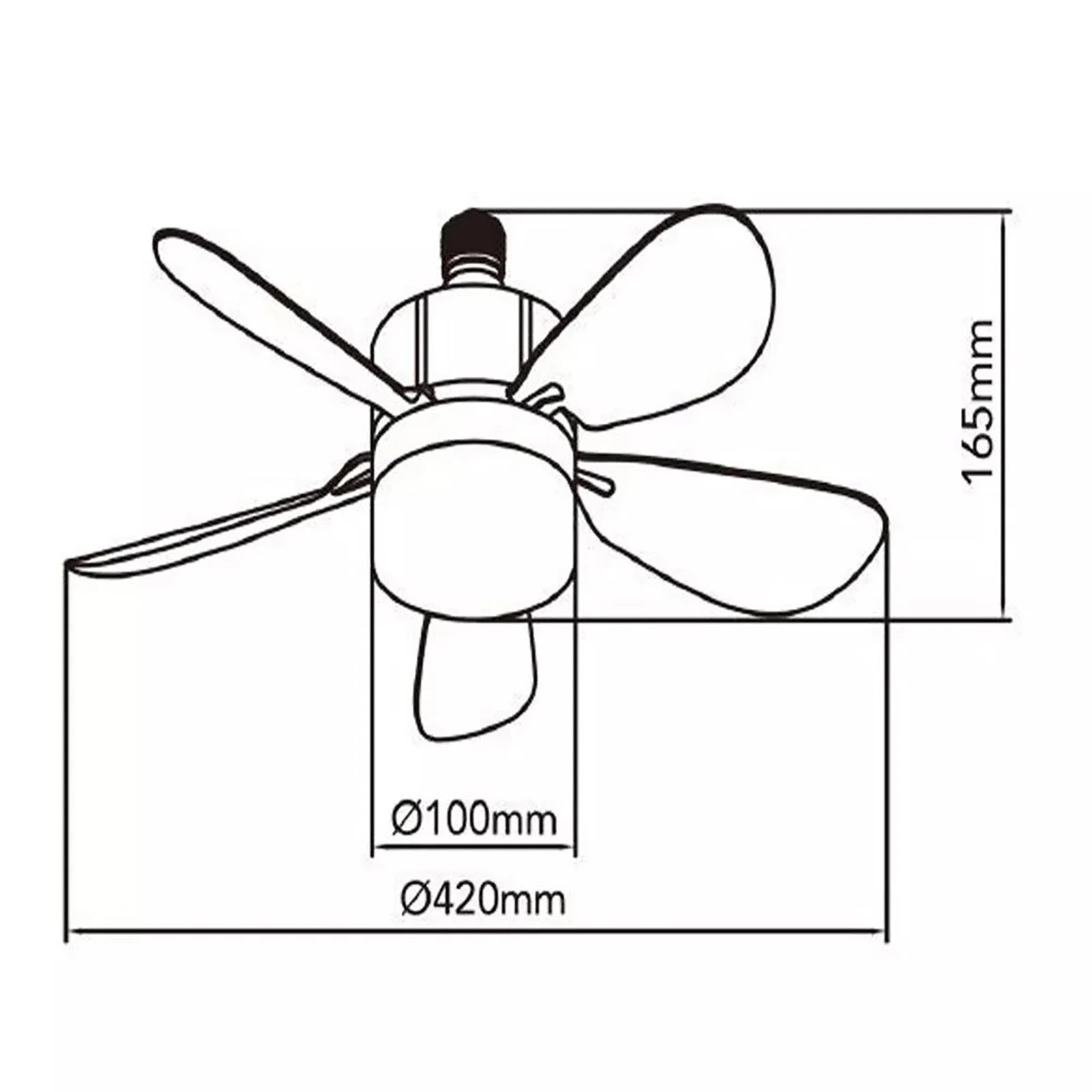 Lampadina E27 2 in 1 lampada dimmerabile ventilatore 3 velocità LED 19W CCT da 3000K a 6500K telecomando camera da letto cucina 3 velocità