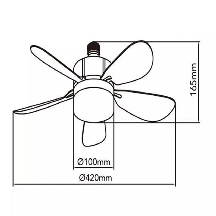 Lampadina E27 2 in 1 lampada dimmerabile ventilatore 3 velocità LED 19W CCT da 3000K a 6500K telecomando camera da letto cucina 3 velocità