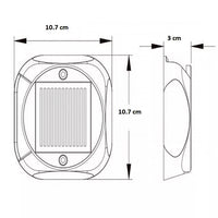 Confezione 10 faretti faretto segnapassi impermeabile IP54 crepuscolare batteria ad energia solare LED luce 3000K per esterno giardino viale scale