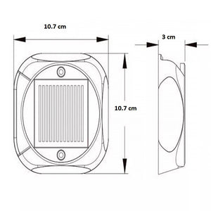 Confezione 10 faretti faretto segnapassi impermeabile IP54 crepuscolare batteria ad energia solare LED luce 3000K per esterno giardino viale scale