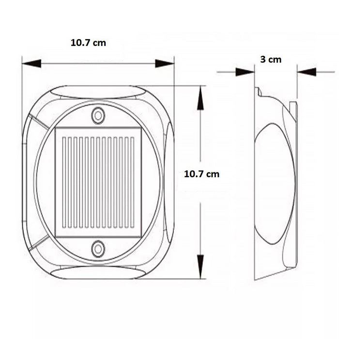 Confezione 10 faretti faretto segnapassi impermeabile IP54 crepuscolare batteria ad energia solare LED luce 3000K per esterno giardino viale scale