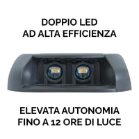Confezione 10 faretti faretto segnapassi impermeabile IP54 crepuscolare batteria ad energia solare LED luce 3000K per esterno giardino viale scale