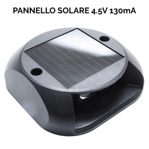 Confezione 10 faretti faretto segnapassi impermeabile IP54 crepuscolare batteria ad energia solare LED luce 3000K per esterno giardino viale scale