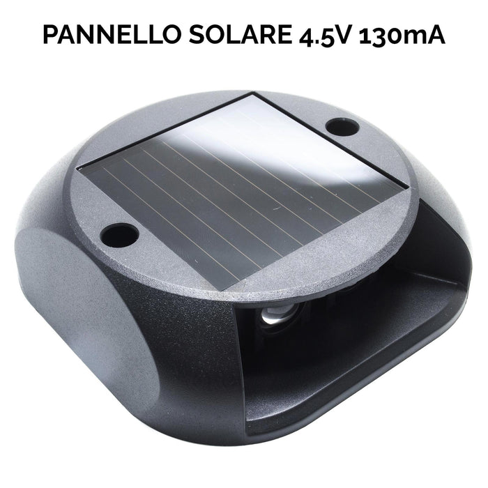 Confezione 10 faretti faretto segnapassi impermeabile IP54 crepuscolare batteria ad energia solare LED luce 3000K per esterno giardino viale scale