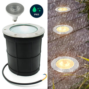 Faretto calpestabile da incasso impermeabile IP65 LED E27 SPOT PAR30 12W angolo luce 40 gradi giardino cortile facciata LUCE NATURALE 4000K
