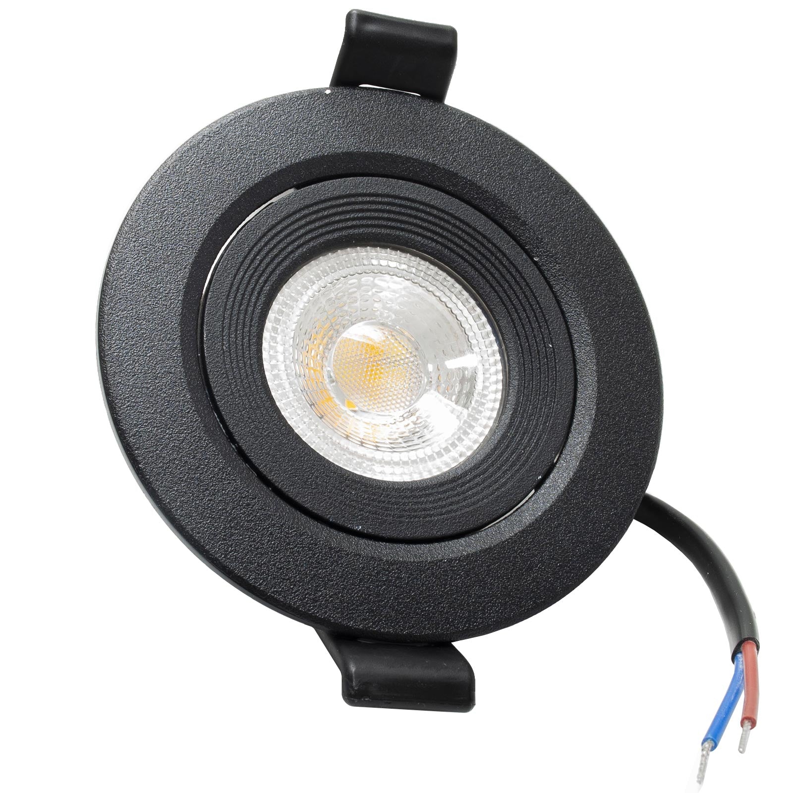 CONFEZIONE DA 10 Faretto incasso tondo slim LED 7W CCT orientabile foro 70mm SPOT 38 gradi luci cappa vetrina negozio NERO