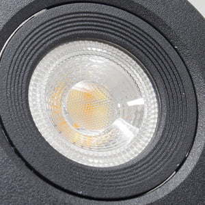 CONFEZIONE DA 10 Faretto incasso tondo slim LED 7W CCT orientabile foro 70mm SPOT 38 gradi luci cappa vetrina negozio NERO