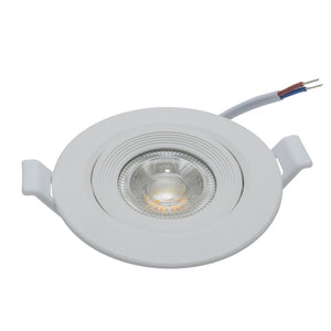 CONFEZIONE DA 10 Faretto incasso tondo slim LED 7W CCT orientabile foro 70mm SPOT 38 gradi luci cappa vetrina negozio BIANCO