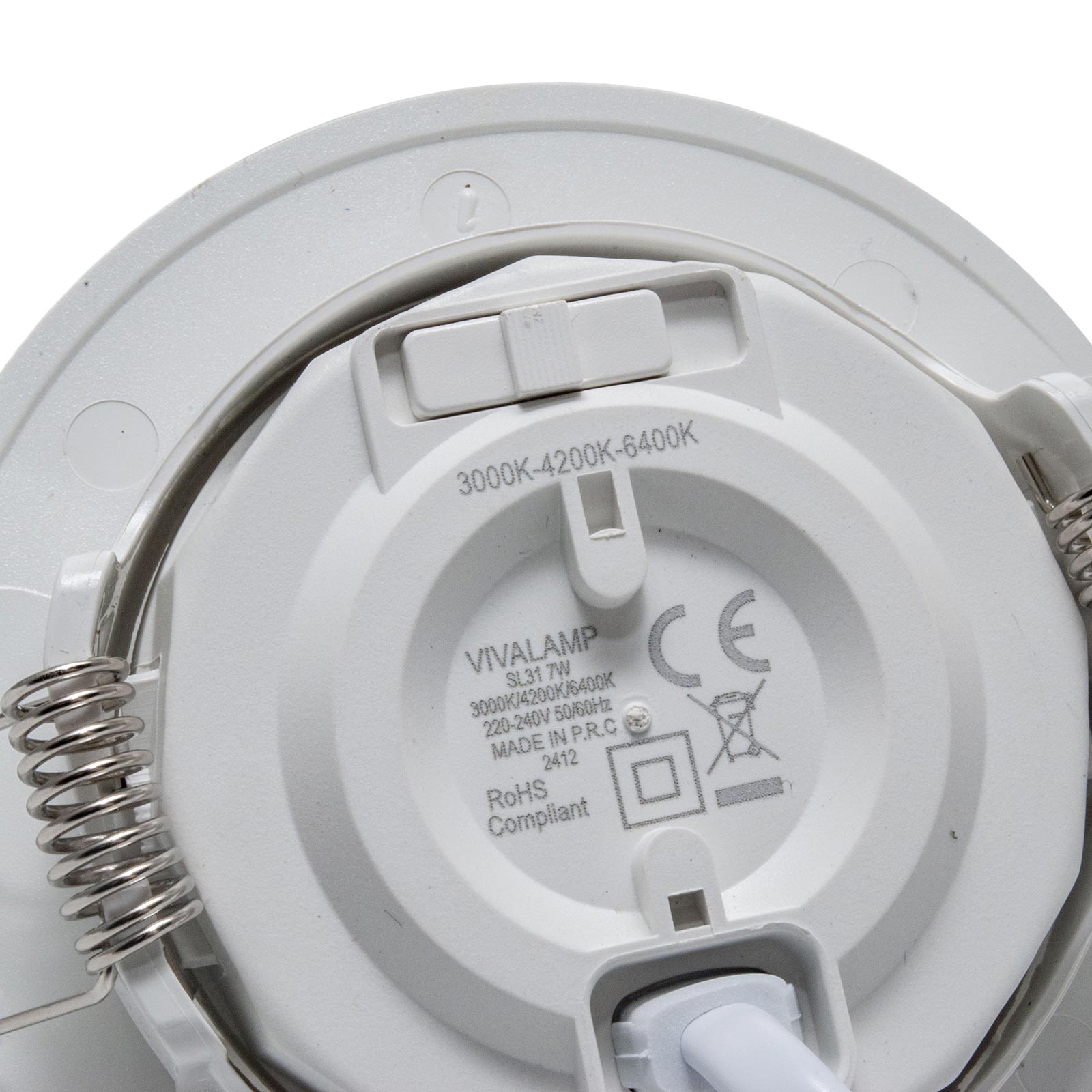 CONFEZIONE DA 10 Faretto incasso tondo slim LED 7W CCT orientabile foro 70mm SPOT 38 gradi luci cappa vetrina negozio BIANCO