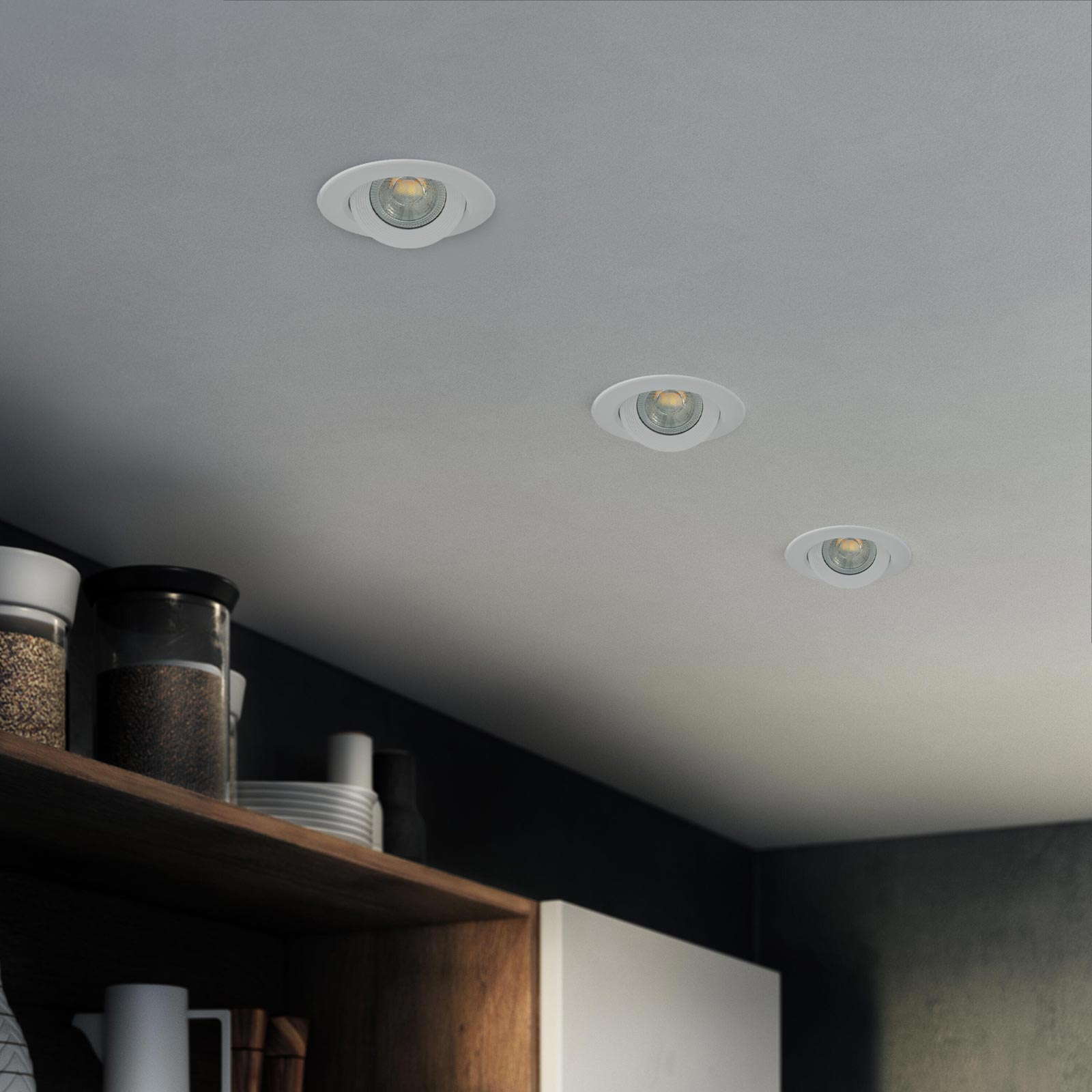 CONFEZIONE DA 10 Faretto incasso tondo slim LED 7W CCT orientabile foro 70mm SPOT 38 gradi luci cappa vetrina negozio BIANCO