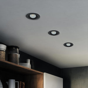 CONFEZIONE DA 10 Faretto incasso tondo slim LED 7W CCT orientabile foro 70mm SPOT 38 gradi luci cappa vetrina negozio NERO