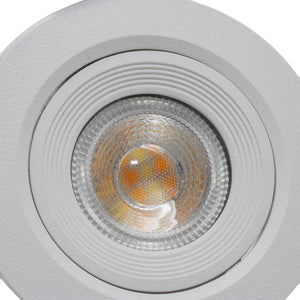 CONFEZIONE DA 10 Faretto incasso tondo slim LED 7W CCT orientabile foro 70mm SPOT 38 gradi luci cappa vetrina negozio BIANCO