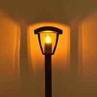 Lampione moderno da giardino E27 lampioncino impermeabile luce per viale cortile sentiero grigio scuro 86cm