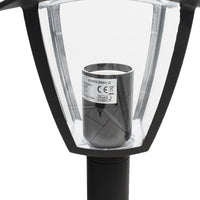 Lampione moderno da giardino E27 lampioncino impermeabile luce per viale cortile sentiero grigio scuro 86cm