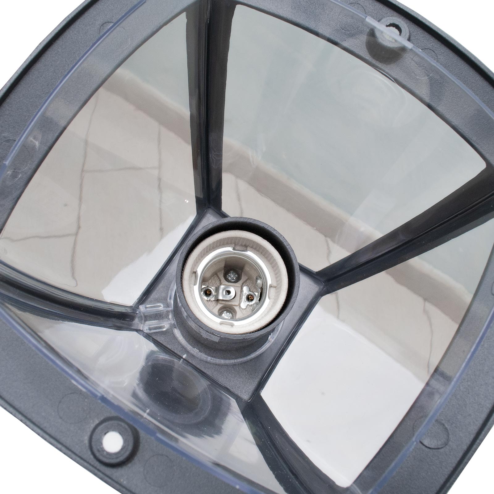 Lampione moderno da giardino E27 lampioncino impermeabile luce per viale cortile sentiero grigio scuro 86cm