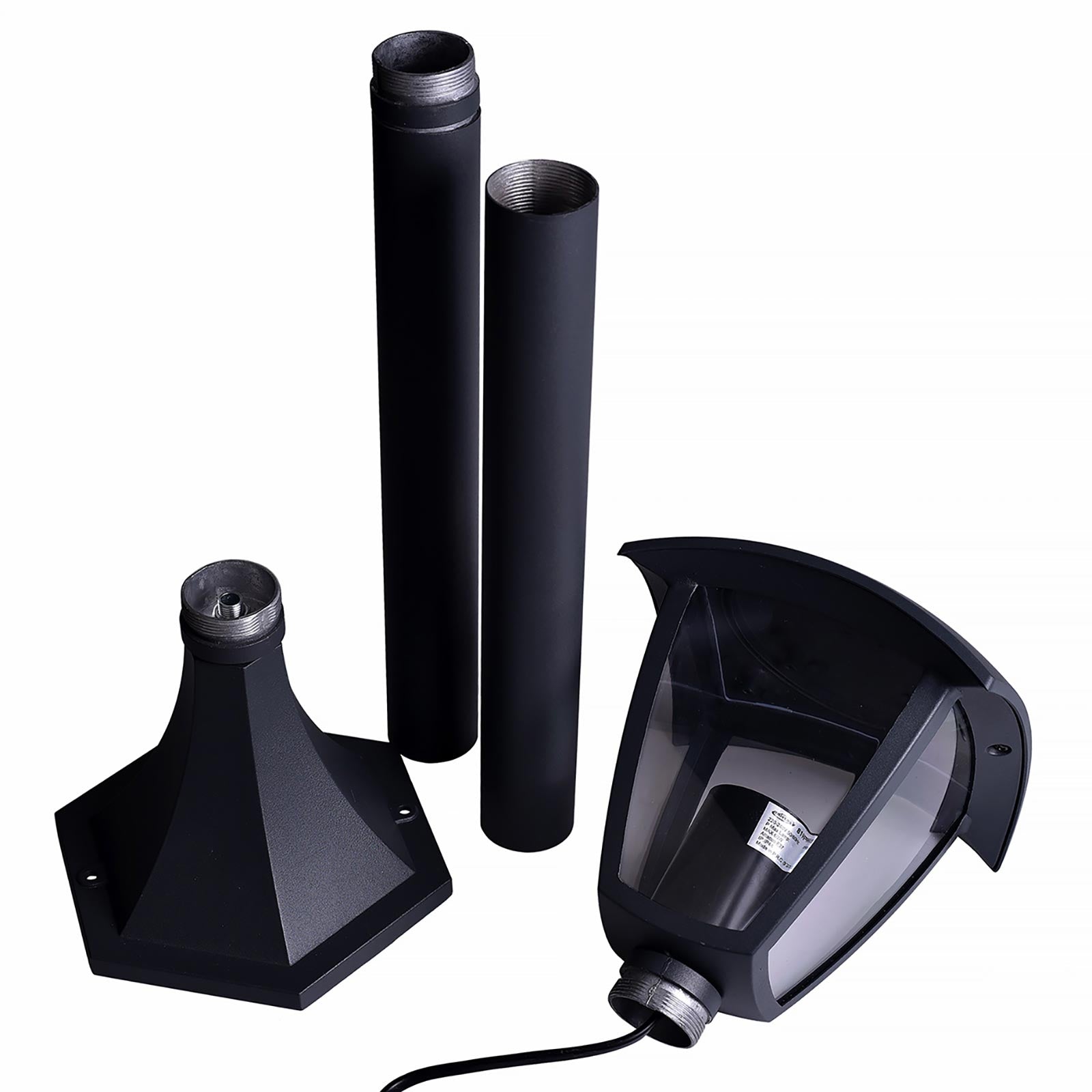 Lampione moderno da giardino E27 lampioncino impermeabile luce per viale cortile sentiero grigio scuro 86cm