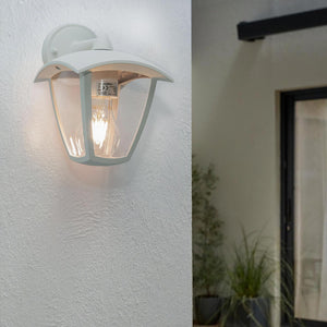 Lanterna da parete E27 applique lampada LED 8W per esterno impermeabile luce muro giardino ingresso balcone bianco