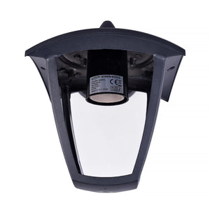 Lanterna da parete E27 applique lampada LED 8W per esterno impermeabile luce muro giardino ingresso balcone grigio scuro