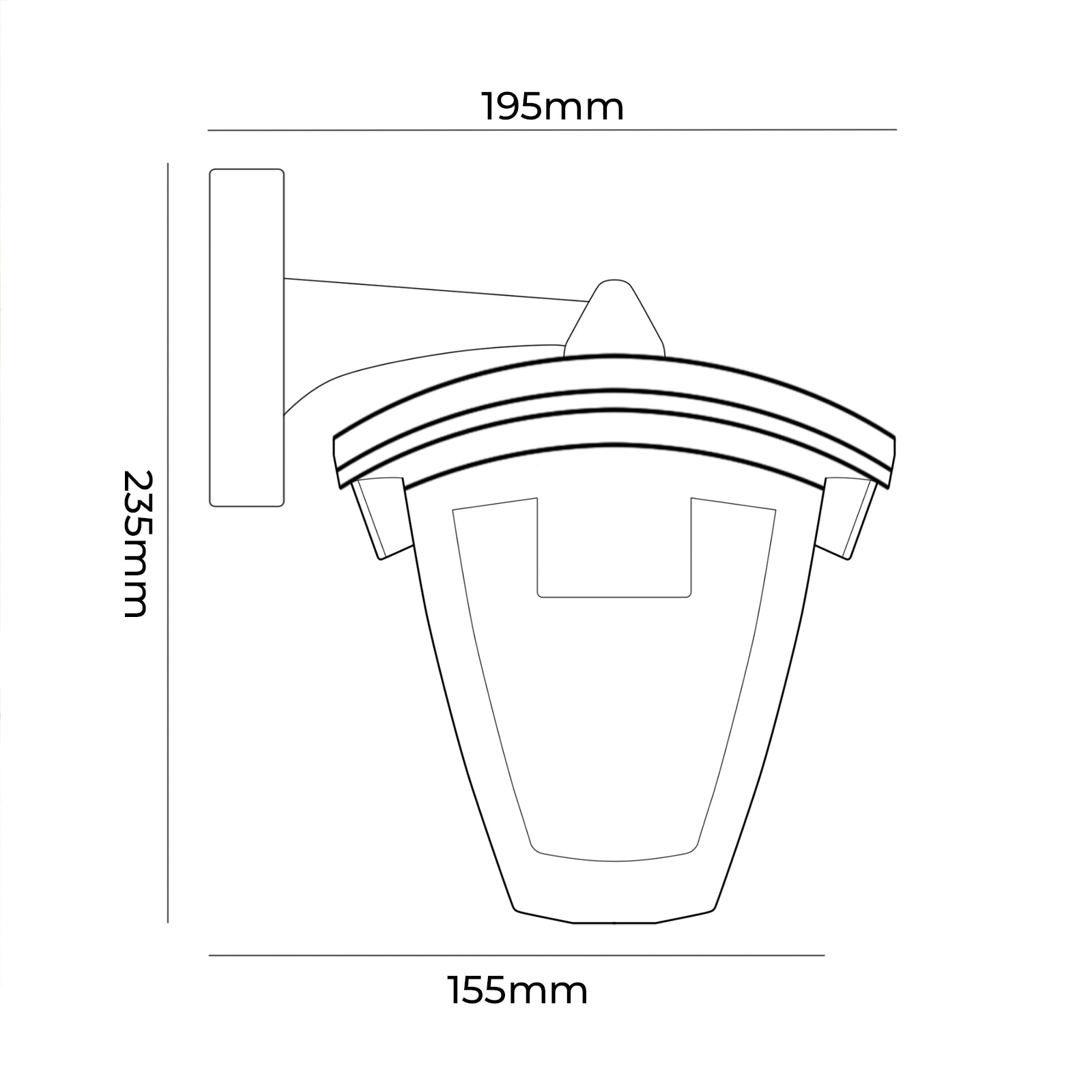 Lanterna da parete E27 applique lampada LED 8W per esterno impermeabile luce muro giardino ingresso balcone bianco