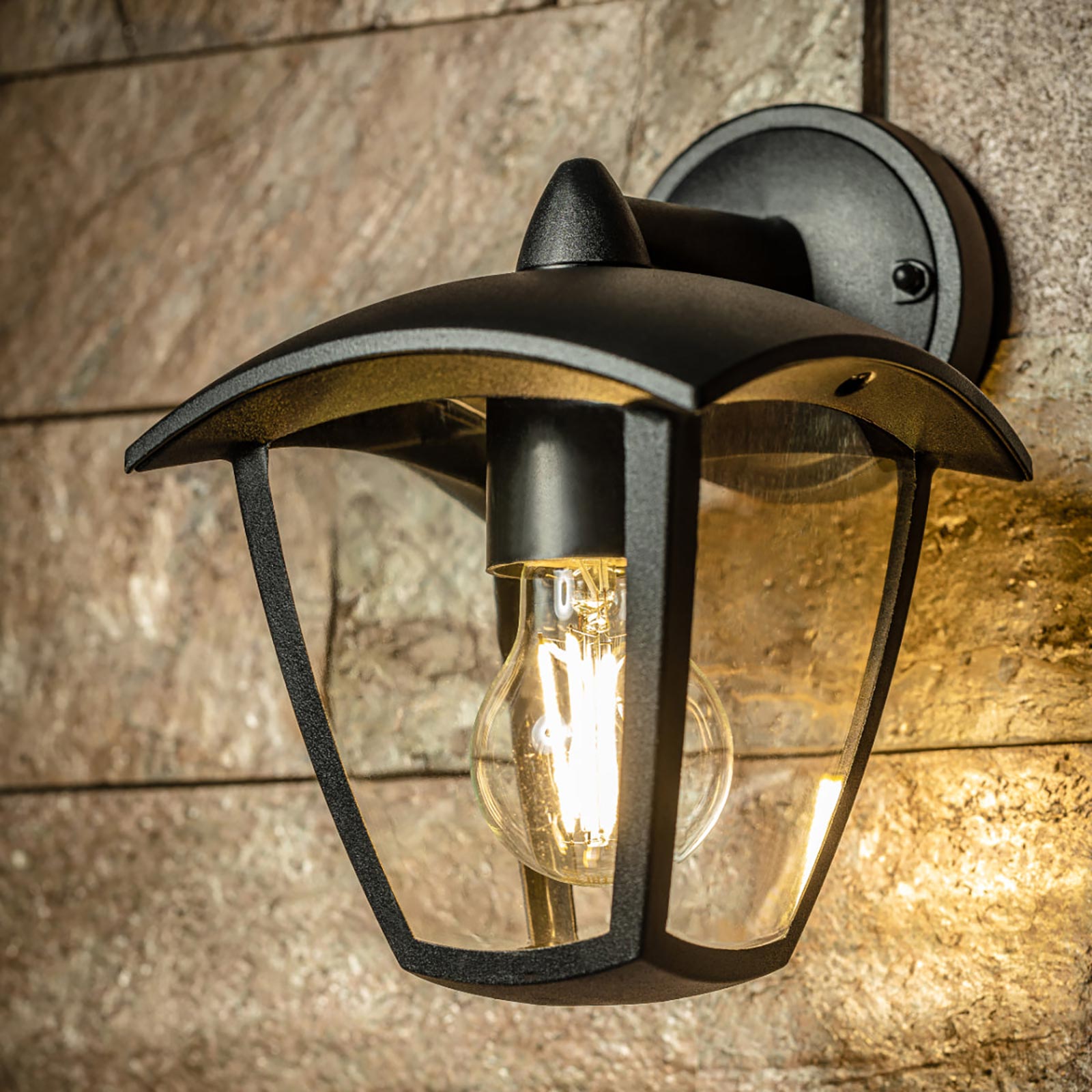 Lanterna da parete E27 applique lampada LED 8W per esterno impermeabile luce muro giardino ingresso balcone grigio scuro