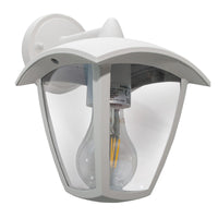 Lanterna da parete E27 applique lampada LED 8W per esterno impermeabile luce muro giardino ingresso balcone bianco