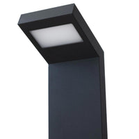 Lampione moderno LED 10W IP54 lampioncino impermeabile paletto luminoso esterni luce giardino viale cortile 58cm grigio scuro