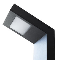 Lampione moderno LED 10W IP54 lampioncino impermeabile paletto luminoso esterni luce giardino viale cortile 58cm grigio scuro