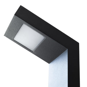 Lampione moderno LED 10W IP54 lampioncino impermeabile paletto luminoso esterni luce giardino viale cortile 58cm grigio scuro