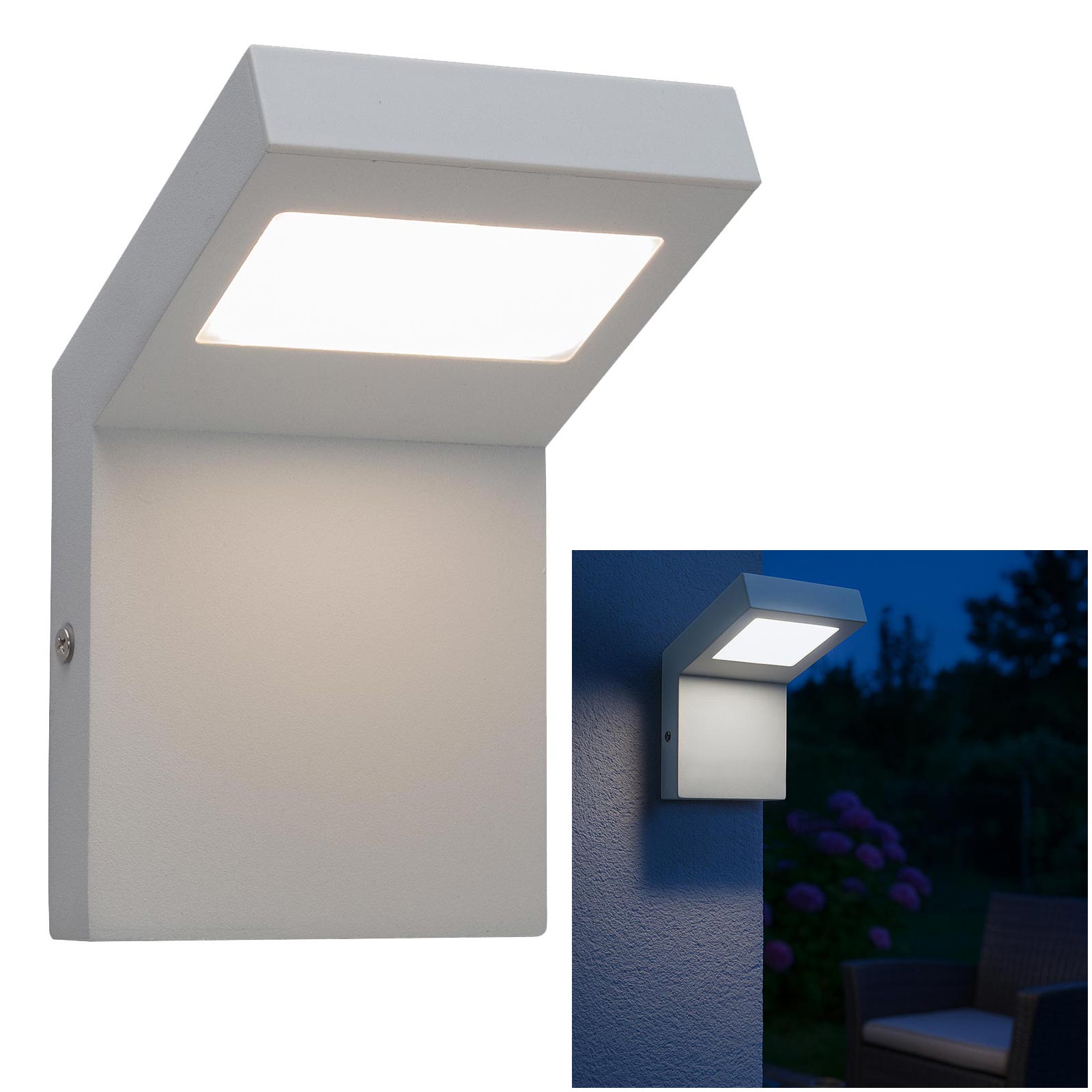 Applique da parete IP54 LED 10W lampada impermeabile esterni muro luce 4000K giardino ingresso terrazzo balcone bianco
