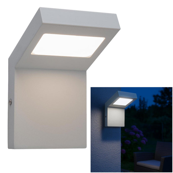 Applique da parete IP54 LED 10W lampada impermeabile esterni muro luce 4000K giardino ingresso terrazzo balcone bianco