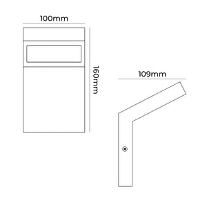 Applique da parete IP54 LED 10W lampada impermeabile esterni muro luce 4000K giardino ingresso terrazzo balcone bianco