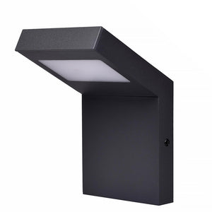 Applique da parete IP54 LED 10W lampada impermeabile esterni muro luce 4000K giardino ingresso terrazzo balcone grigio scuro